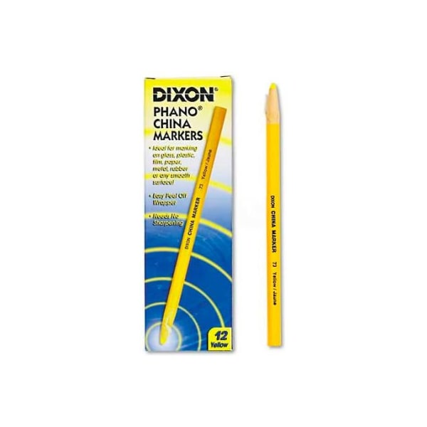Dixon Ticonderoga Dixon 73 China Marker, Yellow, Dozen 73 - main